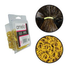 Amelia Beauty | 500 Stuks 1/2" Rubber Bands | Premium Rubber Haarbanden | Ideaal voor Ponytails, Vlechten & Baarden | Sterke Houding