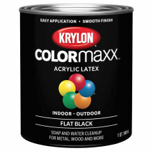1 qt Krylon K05626007 Black COLORmaxx Paint & Primer Satin