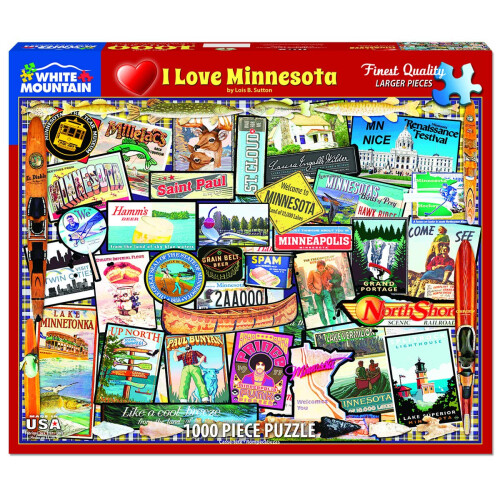 WHITE MOUNTAIN White Mountain I Love Minnesota - 1000 pezzi puzzle 1