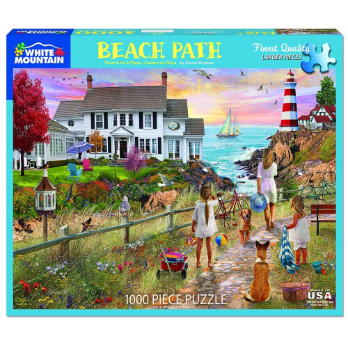 White Mountain Puzzles Beach Path 1000 Piece Jigsaw Puzzle 1