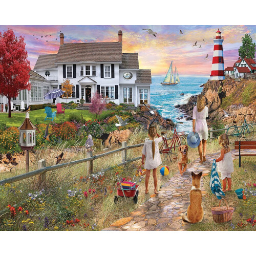 White Mountain Puzzles Beach Path 1000 Piece Jigsaw Puzzle