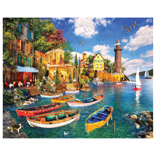 WHITE MOUNTAIN White Mountain Puzzles Mediterranean Harbor 1000 Pieces palapeli 2
