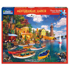 White Mountain Puzzles Porto Mediterrneo 1000 peas quebra-cabea