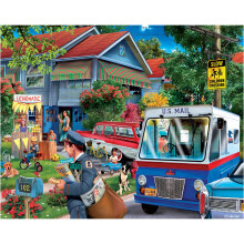 White Mountain It's The Mailman Puzzles para adultos Quebra-cabea de 1000 peas para o vero