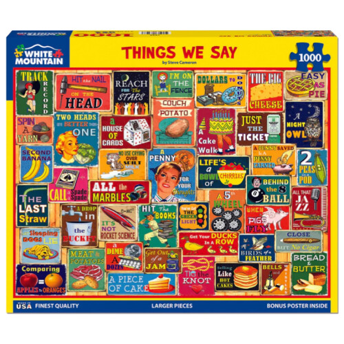 White Mountain Puzzles Things We Say 1000 Piece Jigsaw Puzzle 1