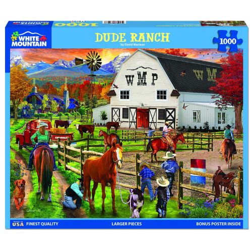 WHITE MOUNTAIN White Mountain Puzzles - Ράντσο Dude - Παζλ 1000 κομματιών 1