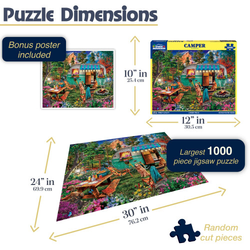 White Mountain Puzzles - Campers - 1000 Piece Puzzle 2