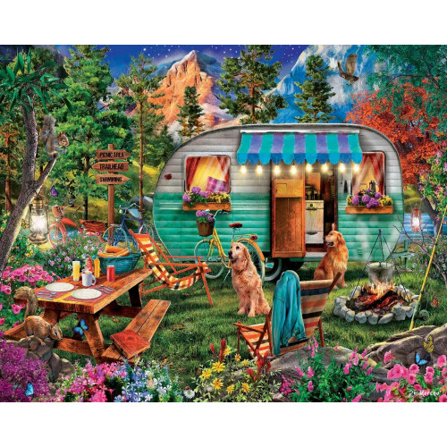 White Mountain Puzzles - Campers - 1000 Piece Puzzle