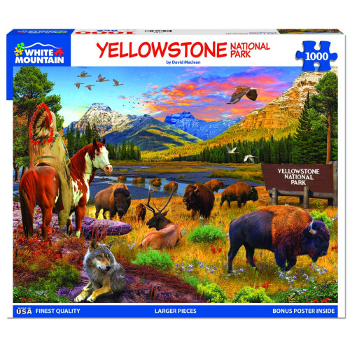 White Mountain Puzzles - Yellowstone - 1000 Piece Jigsaw Puzzle 1
