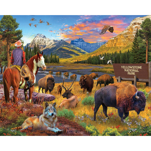 White Mountain Puzzles - Yellowstone - 1000 Piece Jigsaw Puzzle