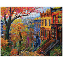 White Mountain Puzzles  Herbst in der Stadt  1000-teiliges Puzzle fr Erwachsene und Kinder  lustige Familienaktivitt  24"" x 30""