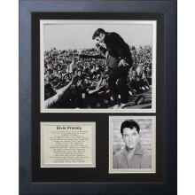 Legenden sterben niemals Elvis Presley, das Live -Sammlerstck auffhrt | Gerahmte Fotocollage Wandkunstdekor - 12 """" x15 """" Modell: 16446U Schwa