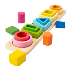 Symdiro Montessori giocattoli per 1 2 anni di 3 anni Girls-Wooden Ordinamento e impilamento giocattoli per i bambini per bambini educativi a forma di