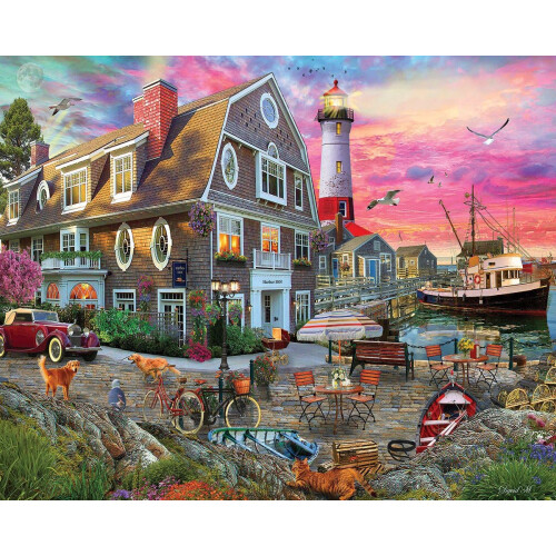 White Mountain Puzzles - Harbor Inn - 1000 Piece Jigsaw Puzzle