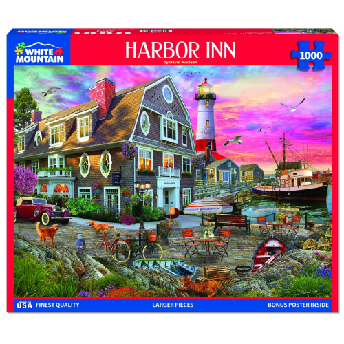 White Mountain Puzzles - Harbor Inn - 1000 Piece Jigsaw Puzzle 1