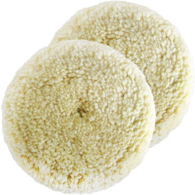 7"""" Wool Buffing Pad Kit 2PCS 100% Polishing Wool Pads Kit Low Linting Wool Pad Used for Rotary and Random Orbit Sander/Polisher Buffing Equipme