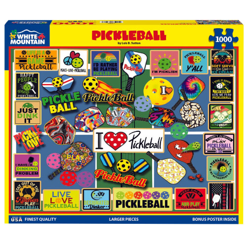 WHITE MOUNTAIN White Mountain Puzzles - Pickleball - 1000 Stuk Legpuzzel 1