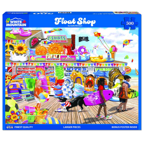 White Mountain Puzzles - Float Shop - 500 Piece Jigsaw Puzzle 1