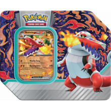 Pokemon TCG: Paldea Partners Skeledirge Ex Tin - 5 pacchetti Promozioni