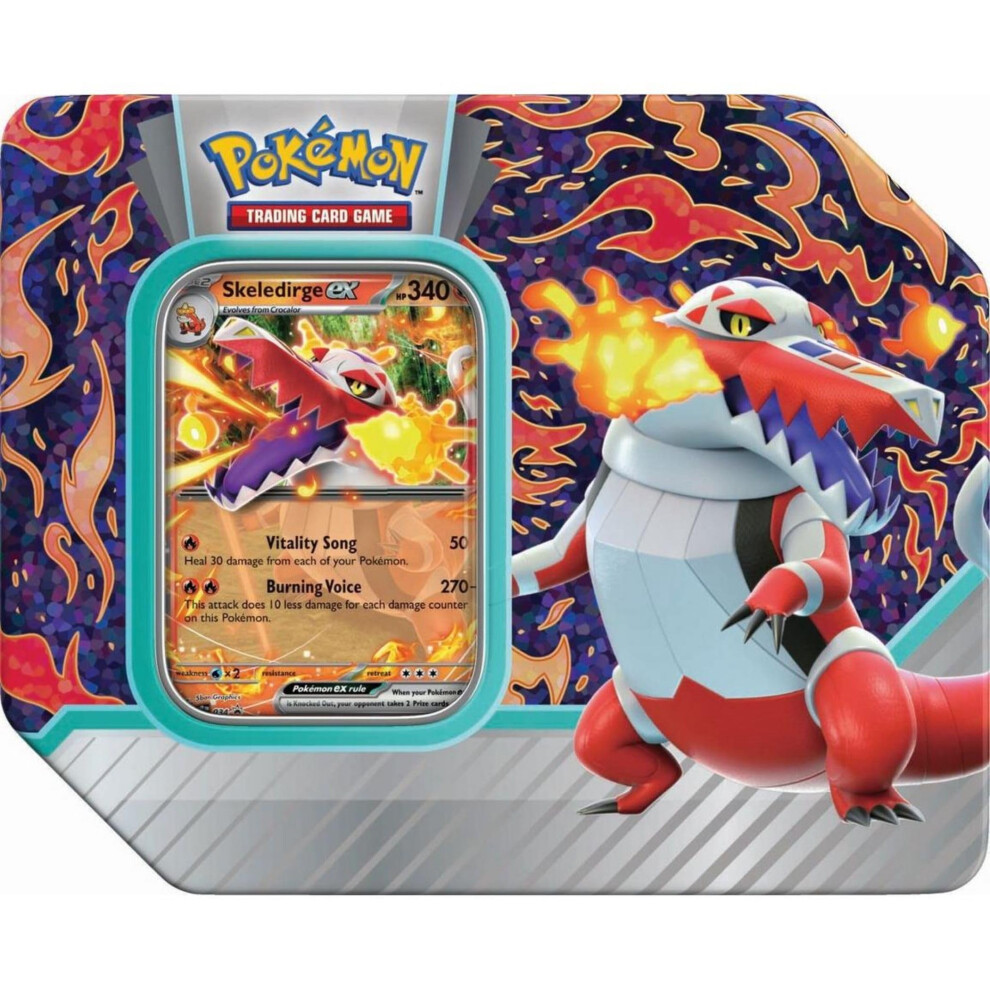 Pokémon Pokemon Tcg: Paldea Partners Skeledirge Ex Tin - 5 Packs Promos
