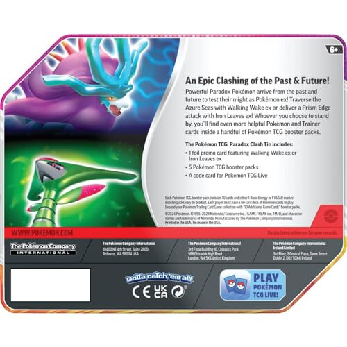 Pokemon TCG: Paradox Clash Tin - Walking Wake 2