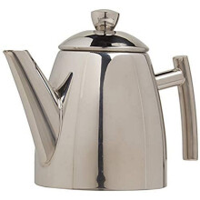 Frieling USA 18/8 Stainless Steel Teapot with Infuser Tea Warmer with Teapot Infuser for Loose Tea 14 Ounces