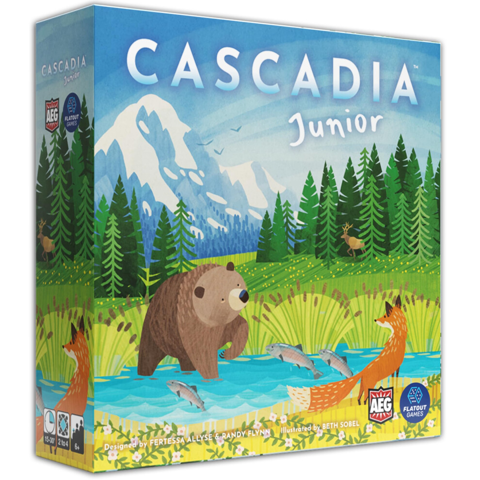 Aeg & Flatout Games | Cascadia Junior - Based On The Award-Winning Board Game Cascadia | 2-4 Players | Ages 6+ | Easy To Learn | Quick To Play |