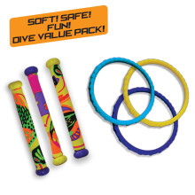 Prime Time Toys Diving Masters Power Pack Duik Speelgoed (3 - Draai Ringen / 3 - Stoffen Draai Tubes)