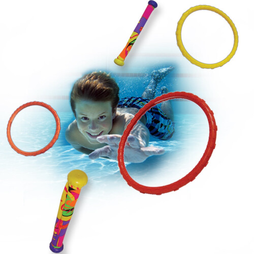 Pack de plongée Prime Time Toys Diving Masters (3 - Cercles, 3 - Tubes) 1