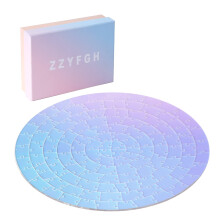 Zzyfgh rotund jigsaw puzzle provocare imposibila 120 de piese Schimbare culoare iridiscenta acrilica dificila joc pentru adul?i