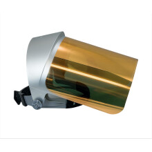 Oberon Heat riflettente Anti -scratch Face Shield - Clear 24k Gold Coating - Ratchet copricapo