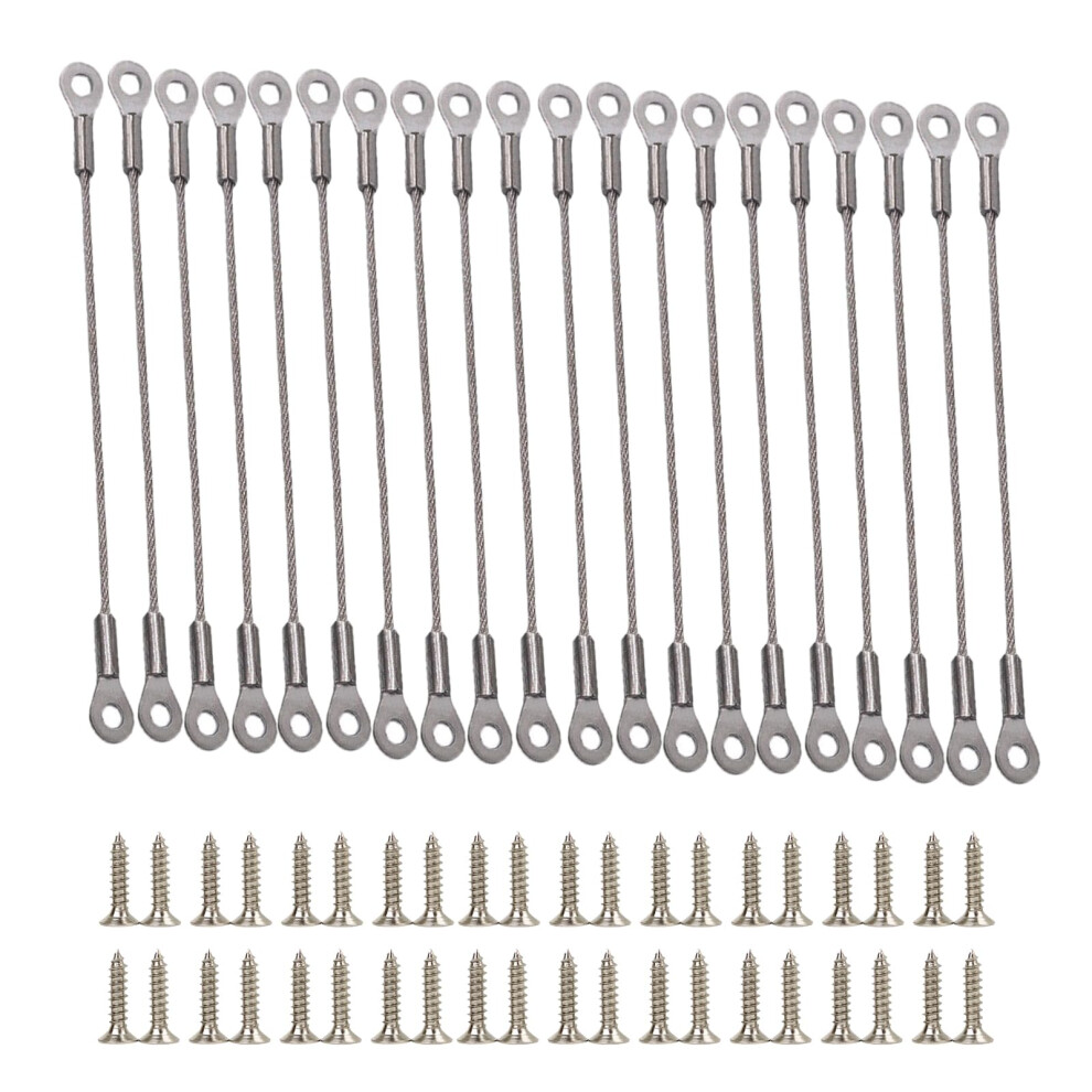 20Pcs 8 Inch Cabinet Door Restraint Cabinet Hinge Limiter Stainless Steel Restraint Cable Cabinet Door Cable With Mounting Screws For Limit Doo 732262100968