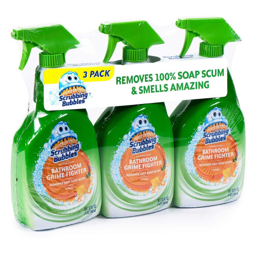 Spray Antigrasso per Bagno Scrubbing Bubbles, Agrumi, 32 Once (3 Pack) 2