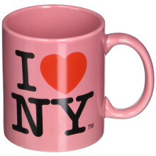 Offizielles Pink I Love NY 11oz Keramikbecher aus New Yorker Tassen Souvenir und Geschenk Store