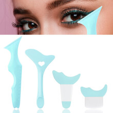 4ks ablony na ocn linky Opakovane pouiteln silikonov ocn linky Pomucka pro rasenky Shield Guard Eyeliner Eyeliner Apliktory ocnch stnu Aid T