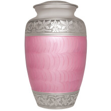 Urna funerria rosa de Liliane Memorials - Urna de cremao para cinzas humanas - Feito  mo em lato - Adequado para sepultamento ou nicho em c
