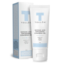 TOULON Glycolic Acid Facial Cleanser: Alpha Hydroxy Face Wash with AHA Vitamin C & Rose Hip to Exfoliate Dry Sensitive Skin for Women & Men