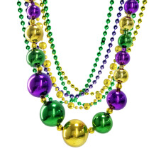 Coliere de margele Mardi Gras Stiluri asortate Jumbo Metalice rotunde multi culori Colier pentru evenimente ?i petrecere favorizeaza nouta?ile de