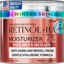 Creme facial de colgeno retinol - Creme antienvelhecimento premium para pescoo - Creme antirrugas diurno e noturno para mulheres e homens - Hid