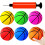 Dshengoo 6 peas de mini bolas de basquete de 5 polegadas, basquete inflvel de borracha colorida com bomba para crianas, piscina infantil, cest 1