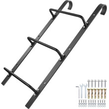 Zwinz 3-rungad fnsterbrunnssteg krokad tung stl Fire Escape Ladder pulverbelagd kllare Egress fnsterstege vggmonterad stege 34.2 """" LX17.9 W