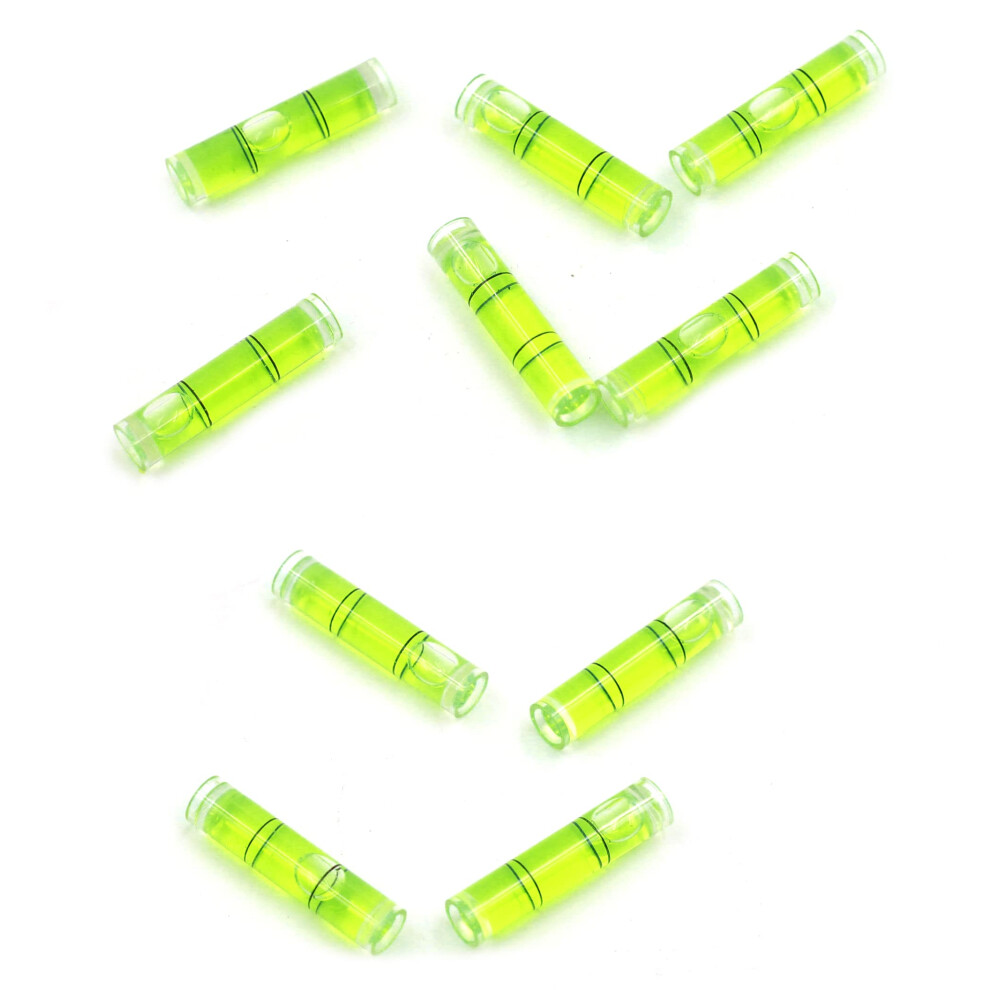 Chiloskit 10 Pcs Mini Bubble Level Tool Cylindrical Plastic Bubble Spirit Level Vials For Tv Picture Frame Hanging Layout Tool 1.4Inch 745950874218