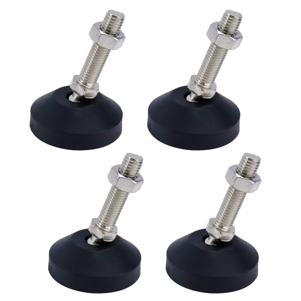 T Tulead Furniture Glides Heavy Duty 2.3"""" Dia. Non-Slip Table Desk Leveling Feet Leg Adjustable Levelers M12 ? 50Mm Thread 1.75Mm Pitch Pack O 745678690893