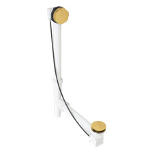 Westbrass D50P27TLE-01 27" Kabel Aandrijving Bad Afvoer Trim Kit met Rotary Overflow Knop