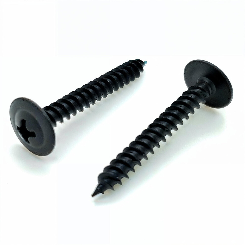 Bcp Fasteners #8 X 1-1/4"""" 100 Qty Black Wood Screws - Phillips Modified Truss Head Wood Screw Black Phosphate Coated Carbon Steel Perfect For 747960027684