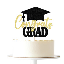 Gtseryeio Glitter onnittelut Grad Cake Topper 2025 valmistumisjuhlakoristeet - High School College onnittelut Grad Party Cake Decorations -tarvikkeet
