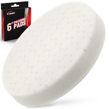 KUIMIT White Polish Pad Buffing Kiillotustyynyt 1 kpl 6,5 tuuman pinta 6 tuumalle 150 mm:n taustalevyn yhdistelmäkiillotussienityynyt auton puskurin