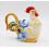 Fine Ceramic Hand Painted Rooster Teapot 8 1/2"""""""" L 2