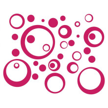 Hot roz roz de vinil de vinil de decalare de decalare cu bule DOTS 25+ PC
