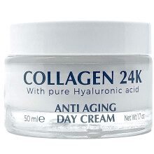 Delfanti-Milano Colagen 24K anti-mbatrnire crema de fa?a ?i hidratant cu gt cu acid hialuronic pur fabricat n Italia.